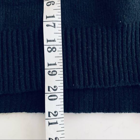 Zara black ribbed turtleneck sweater with ties size Small - Picture 7 of 10